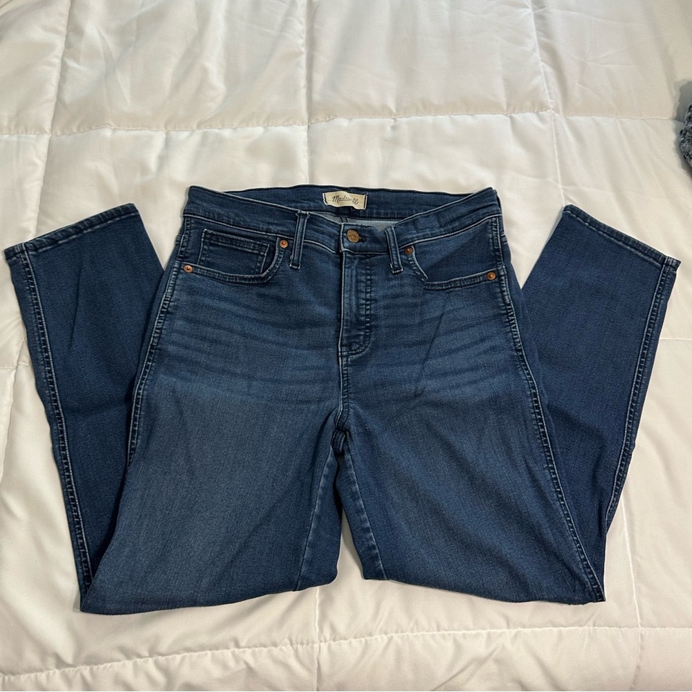 Madewell dark wash stovepipe skinny jeans, 29